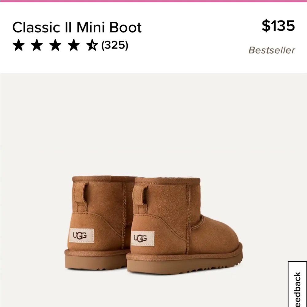 UGG Short Suede Boots in Chestnut Brown